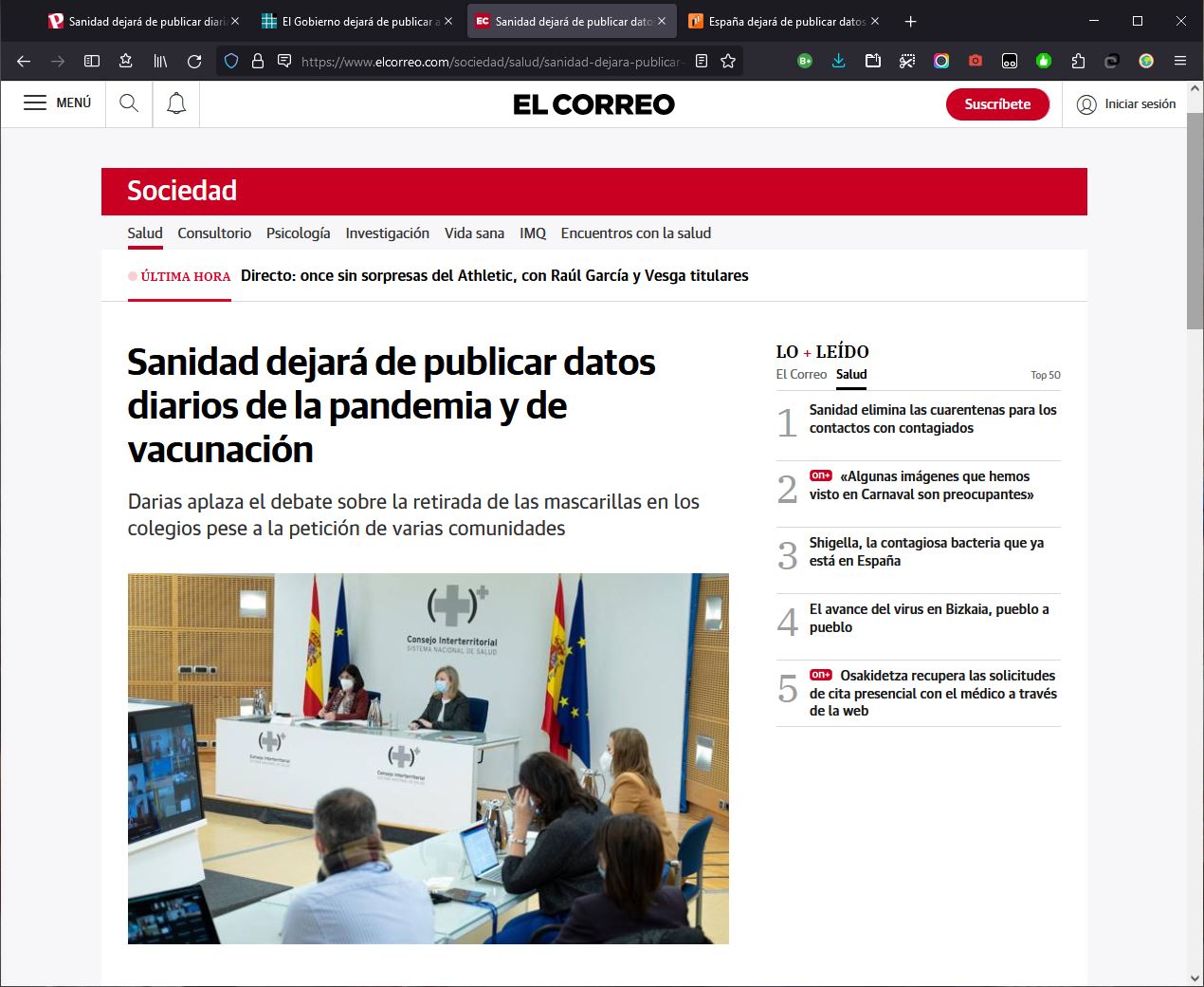 Ante la mortandad en masa que se avecina, el masónico gobierno de España anuncia que dejará de publicar los datos de «fallecidos» por la falsa pandemia (febrero 2 de 2022). https://uncatolicoperplejo.com/sanidad-anuncia-que-dejara-de-publicar-los-datos-de-fallecidos-por-la-falsa-pandemia/